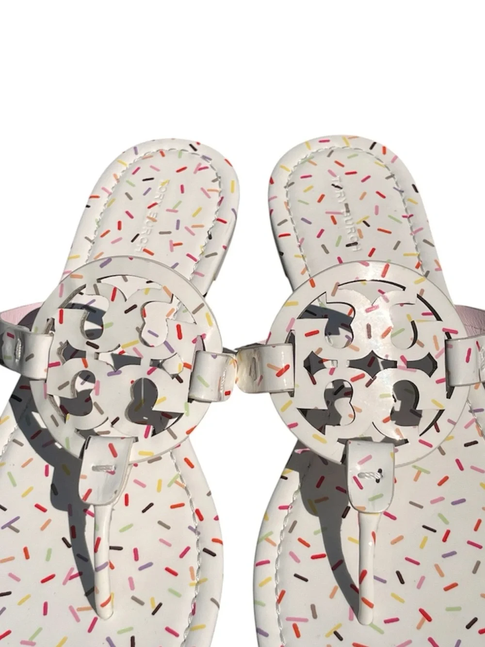 Tory Burch Women’s Limited Edition Miller Rainbow Sprinkle Sandals Size 9.5